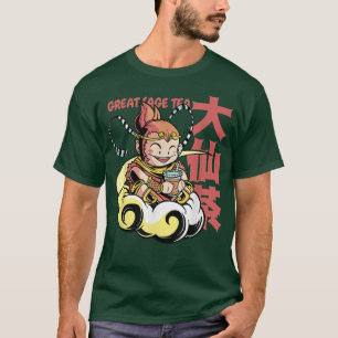 T-shirt Drôle Singe Japonais Bubble Thé
