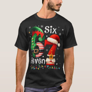 T-shirt Drôle Six Sept 67 Mème 6 7 Lutin Père Noël Noël 	s