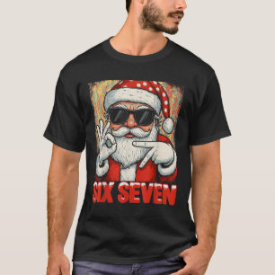 T-shirt Drôle Six Sept Mème Noël Cool Santa Citation 6