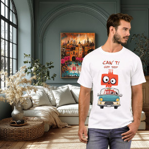 T-shirt Drôle Skeleton de voyage   Je ne peux pas. J'Ai Vo
