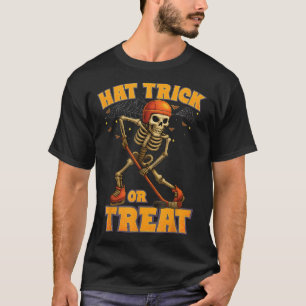 T-shirt Drôle Skeleton Joueur de hockey sur glace Costume 