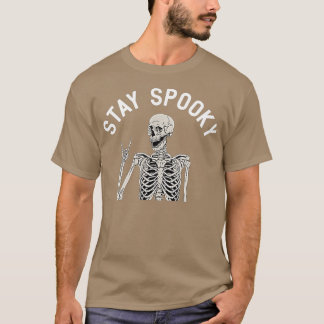 T-shirt Drôle Skeleton Séjour Éffrayant Saison Citrouille 