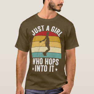 T-shirt Drôle Ski Rope Saut Rope Saut Rope Juste Une Fille