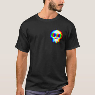 T-shirt Drôle Skull Trippy Vaporwave Halloween Techno Rave