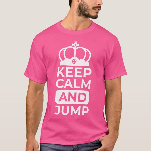 T-shirt Drôle Skydive Conserver Le Calme Et Sauter Skydive (Devant)
