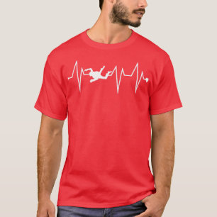 T-shirt Drôle Skydiver Skydiver Heart pulse Rat