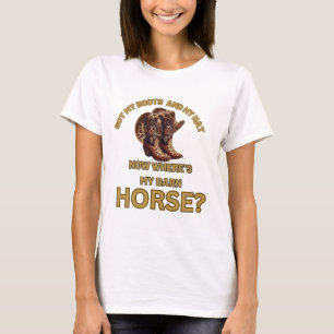 T-shirt Drôle slogan cowgirl t-shirt, empreinte de léopard