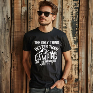 T-shirt Drôle slogan de camping été citations