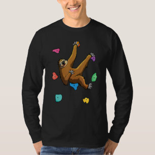 T-shirt Drôle Sloth Bouldering Hommes Femmes Kids Rock Cli