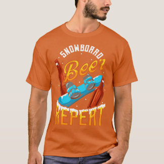 T-shirt Drôle Snowboard Bière Répétition Snowboard