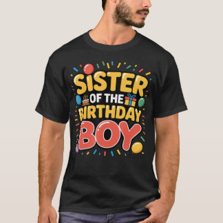 T-shirt Drôle Sœur Du Garçon D'anniversaire Famille Assort