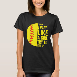 T-shirt Drôle Softball Softball Cute Softball Players 1