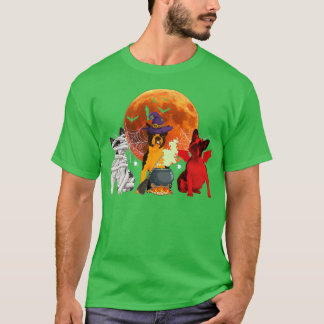 T-shirt Drôle sorcière maman diable Boston Terrier chien h