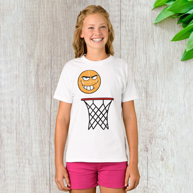 T-shirt Drôle souriant Basketball visage Dunking (Créateur téléchargé)