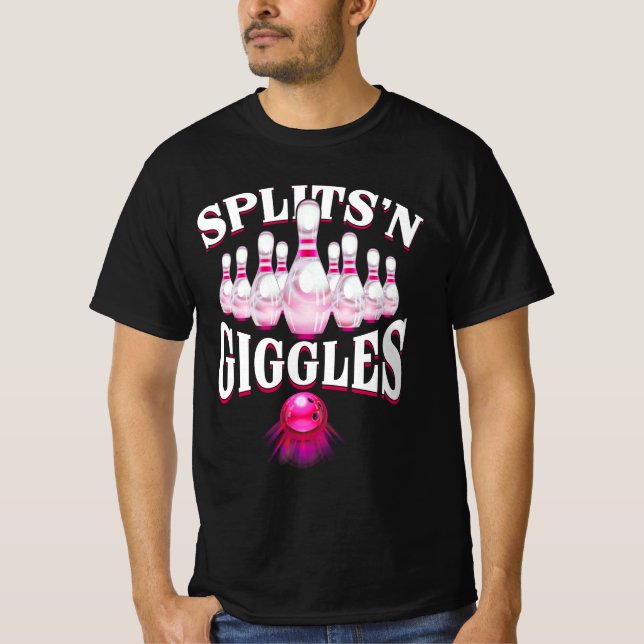T-shirt Drôle Splings _n Giggles Bowling Team Bowler Sport (Devant)