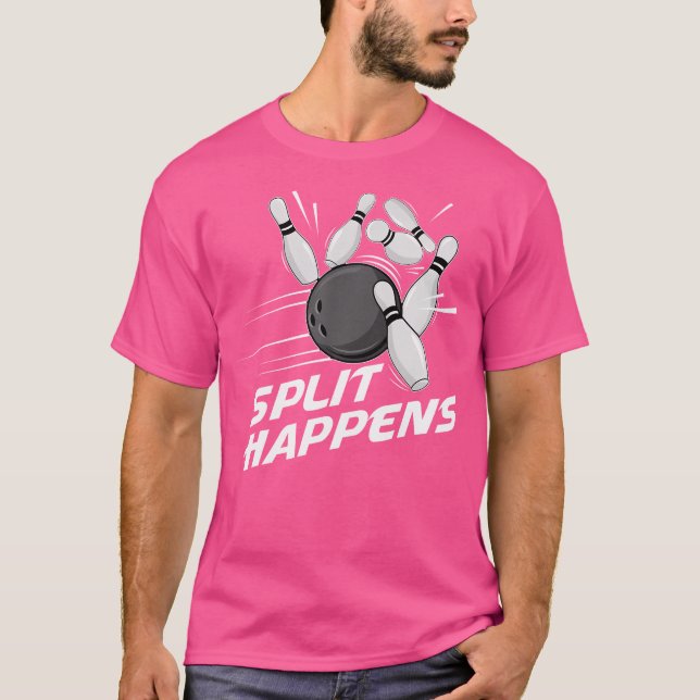 T-shirt Drôle Split arrive Bowling Team Bowling Squad Spl (Devant)