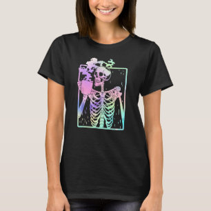 T-shirt Drôle Squelette Boire Café Café Café Café B
