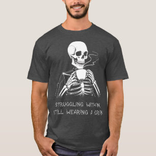T-shirt Drôle Squelette Lazy Costume Goth Hommes Femmes Dr