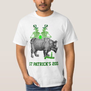 T-shirt Drôle squelettes gothiques Irlandais St Patrick's 