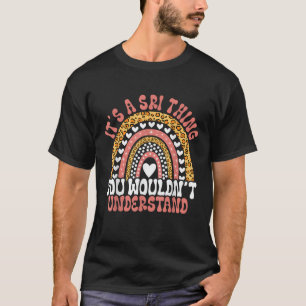 T-shirt Drôle Sri Name Leopard Funny Sri Birthday Citation