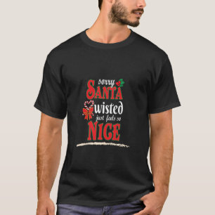 T-shirt Drôle Sucre de canne tordu costume de Noël Sarcast