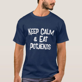 T-shirt Drôle sud-africain KeepCalm & Eat Potjiekos Mens