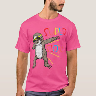 T-shirt Drôle Super Sloth Superhero Dabbing Dance Move Dab