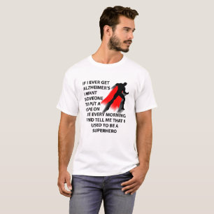 T-shirt drôle sur le super-héros Alzheimer