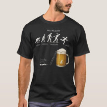 T-shirt drôle sur l'évolution de la bière Humour d