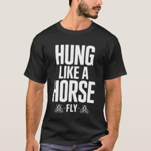 T-shirt Drôle Suspendu Comme Une Mouche À Cheval