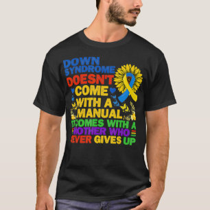 T-shirt Drôle Syndrome De Down Yellow And Blue Ribbon Sun