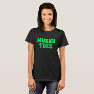 T-shirt Drôle T de nouveauté MUSKY TOES chemise de style v
