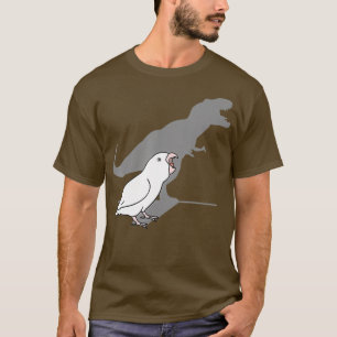 T-shirt Drôle T-rex perrotlet blanc Birb Mèmes Dinosaur