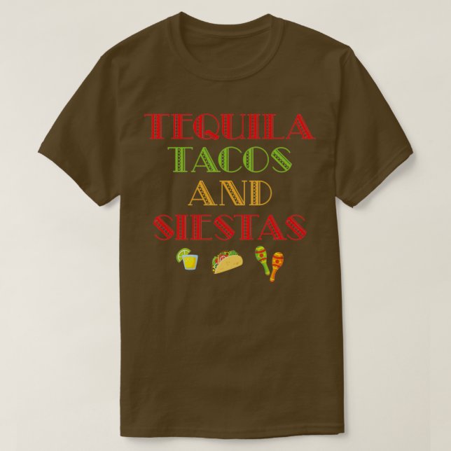 T-shirt Drôle Taco Tequila Tacos Cadeau Nourriture Boisson (Design devant)