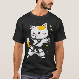 T-shirt Drôle Taekwondo Joueuse de chats Femmes Hommes Enf