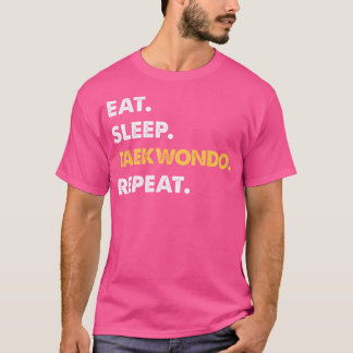 T-shirt Drôle Taekwondo Vêtements Manger Sleep Taekwondo R