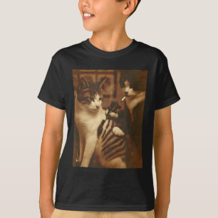 T-shirt Drôle Tatouage Chat Mème Enked Kitty Humour Pour C