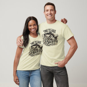 T-shirt Drôle temps pour Haul Bass Fishing