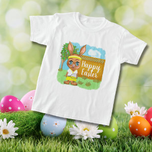T-shirt Drôle Tennis Bunny de Pâques