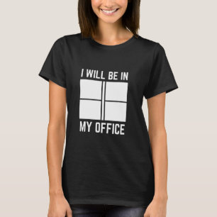 T-shirt Drôle Tennis De Table Je Serai Dans Mon Bureau Fem