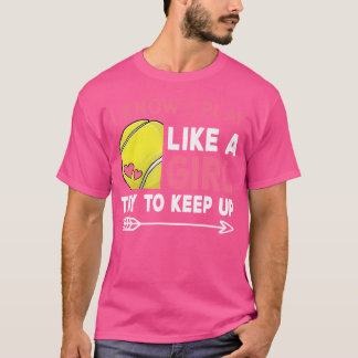 T-shirt Drôle Tennis Outfit Je Sais Que Je Joue Comme Une