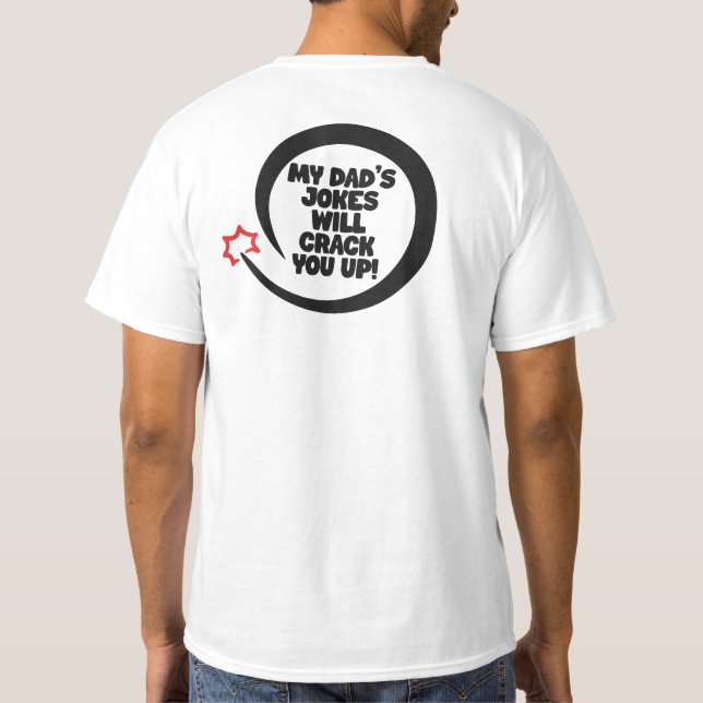 T-shirt Drôle Texte de design Les blagues de mon père vont (Dos)