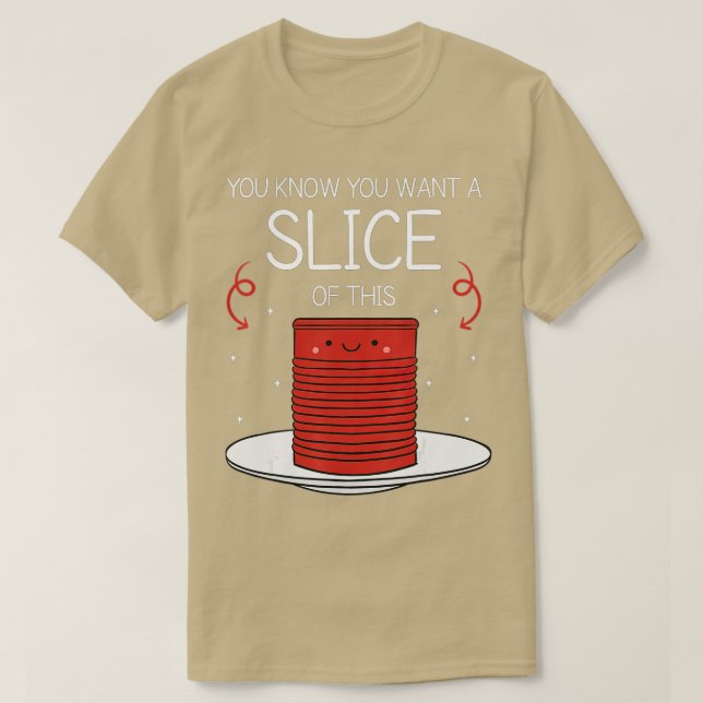 T-shirt Drôle Thanksgiving Canned Cranberry Sauce  (Design devant)