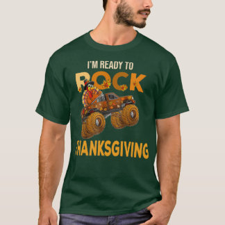 T-shirt Drôle Thanksgiving dinkey day équitation camion mo