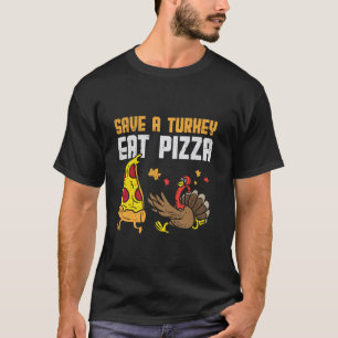 T-shirt Drôle Thanksgiving Sauver une Turquie manger une p