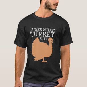 T-shirt Drôle Thanksgiving Turkey Devine What Turkey Butt 