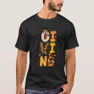 T-shirt Drôle Thanksgiving Turquie Day Fall Leaves Automne