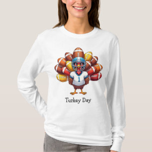 T-shirt Drôle Thanksgiving Turquie Day Football