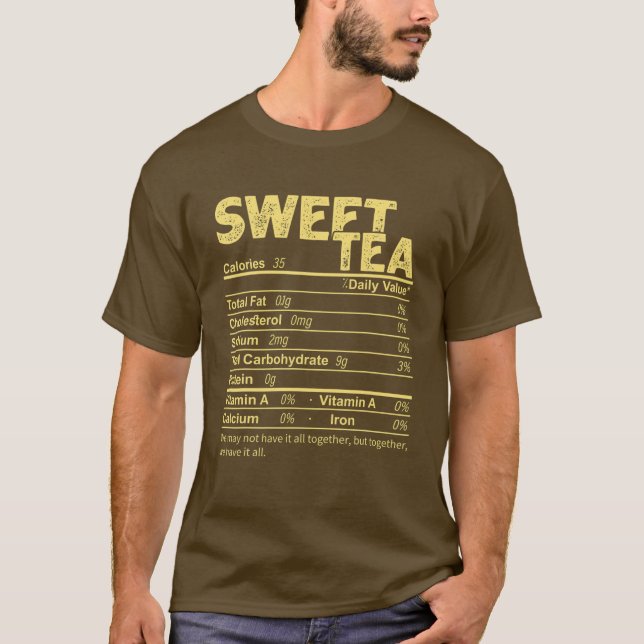 T-shirt Drôle Thé sucré valeur nutritive Thanksgiving nour (Devant)