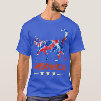 T-shirt Drôle Tie Dye Meowica Amoureux de les chats 4 juil